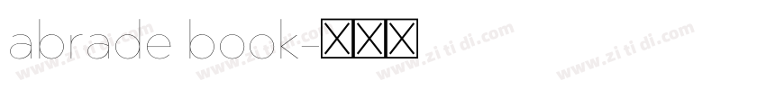 abrade book字体转换